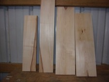 4 PC HARD MAPLE LUMBER WOOD KILN DRIED BOARDS 3/4" THICK LOT 2585V END MATCHED