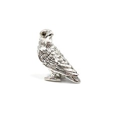 925 Sterling Silber Tier Figur 2.2cm Kr&auml;he Rabe massive Miniaturfigur Objekt 8gr
