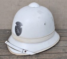 Casco estivo vintage Vigili Urbani di Torino anni 70/80 originale usato completo