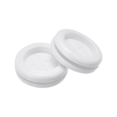 Rubber Grommet Mount Dia 22mm Round Double-Sided for Wire Protection White 10pcs