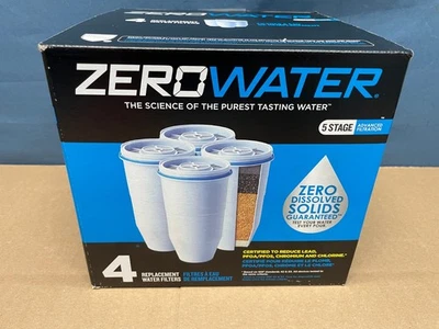 ZEROWATER Zero Water 5 Stage Advanced Filtration 4 Pack Replacement Water Filters ZR-006