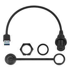 USB 3.0 Panel Flush Mount Cable 3FT USB 3.0 Male to Type C 3.0 Female Car Flush