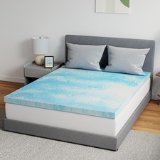 Memory Foam Mattress Topper Queen 2 Inch Cooling Gel Infused Memory Foam