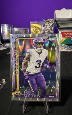 Jordan Addison Ray Wave Refractor 2025 Topps Chrome