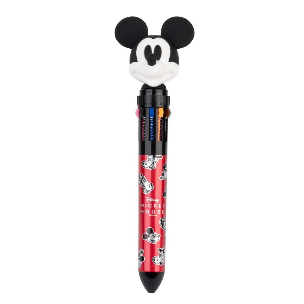10 Color Retractable Ballpoint Pen and Erik (Mickey Mouse) Figure
