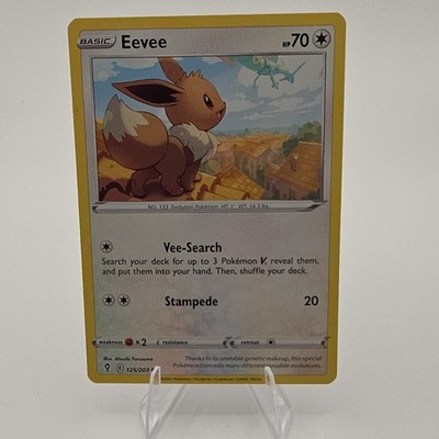 The Pokémon Company Eevee 125/203 SWSH07 Evolving Skies Common Basic Regular