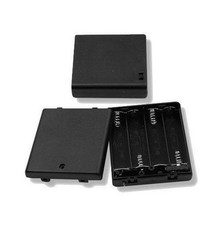 Battery Holder 4AA w Cover Switch Leads
