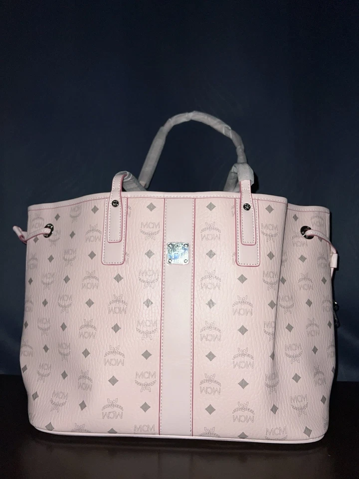 MCM Woman Pink Tote Bag Mediun With Pounch. ( pounch Zipper A Bit Broken) - Image 2 of 4