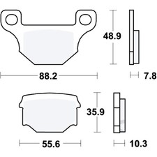 Brake Pad TRW Standard - High Quality Organic Brake Pads with Ceramic Undelay