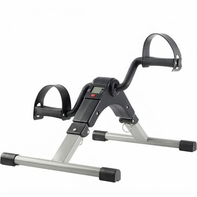 Under Desk Exercise Bike Pedal Exerciser with Digital Display Gray