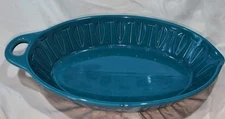 Mad Hungry Oval Baking Dish Blue 16.25" x 10" Lip N Loop QVC 2.9qt Casserole 