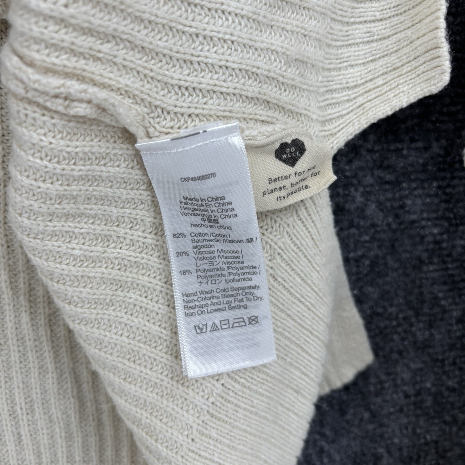 Madewell Ivory Patch Pocket Pullover Sweater Wome… - image 6