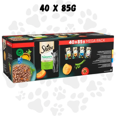 Sheba Nature's Collection Cat Food MIXED in GRAVY 40 x 85g Pouches Chicken