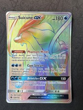 Suicune GX Secret 220/214 Lost Thunder Holo Sun & Moon Rainbow Rare Pokemon