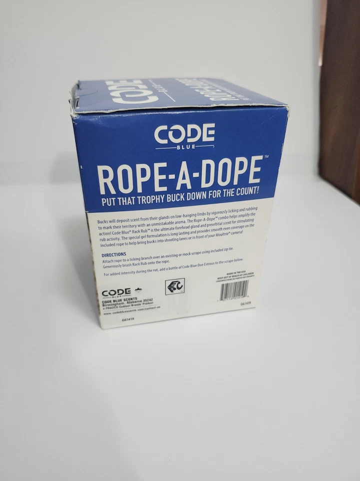 Lot of 2 New Code Blue Rope-A-Dope Rack Rub Buck Lure Scent Attractant OA1419 - Image 3 of 4