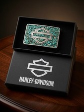 Harley Davidson Turquoise Belt Buckle Original Box