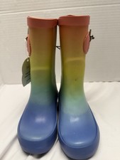 Wonder Nation Rainbow Colors Rain Boots for a Toddler Size 5/6 New