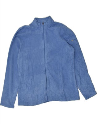 L.L.BEAN Womens Loose Fit Fleece Jacket UK 10 Small Blue Polyester BI45