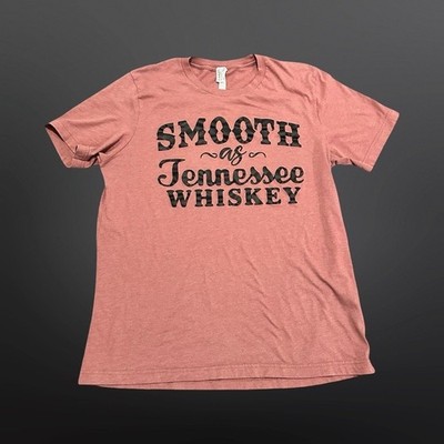 Smooth as Tennessee Whiskey Graphic T-Shirt Casual Top Tee Adult Large