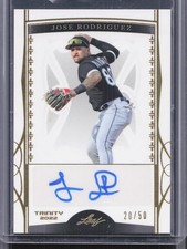 2022 Leaf Trinity #BA-JR1 Jose Rodriguez Base Autographs Foil Gold #/50