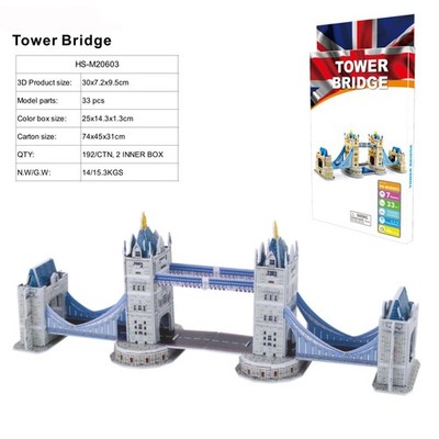 Word Famous Building 3D Jigsaw Puzzle Tower Bridge Model Collectible Buildings