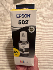 Epson 502 Black Pigment Genuine Ink Refill Bottle T502120 127 mL EcoTank