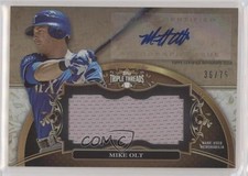 2013 Topps Triple Threads Unity Jumbo Relics Sepia 36/75 Mike Olt Auto v1x