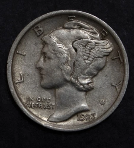 1923 Mercury Dime Choice XF  Lot 4204