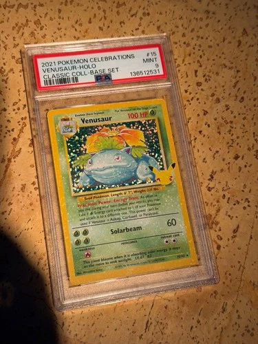 VENUSAUR 2021 POKEMON CELEBRATIONS CLASSIC HOLO RARE 15/102 PSA 9 Q0004