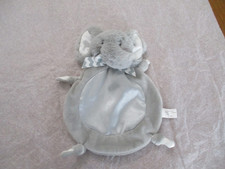 Bearington Baby Collection Elephant Blanket Satin Tummy Knotted Knots Lovey 9"