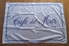 BRAND NEW CAFE DEL MAR IBIZA WHITE FLAG / BANNER 100 x 68 CM IBIZA CLUB POSTERS