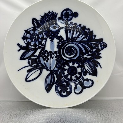 Rosenthal Studio Line Cobalt Blue And White Hanging Plate From Germany 13 Inches