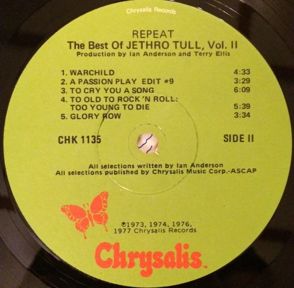 Jethro Tull - Repeat - The Best Of Jethro Tull - Vol. II (LP, Comp, Win) (Very G - Image 4 of 4