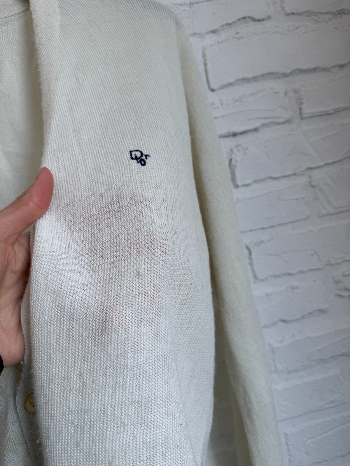 Vintage 90s Christian Dior monsieur embroidered logo cardigan men's size M thumbnail 4