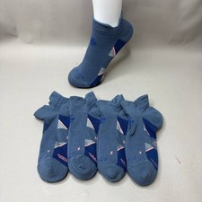 4 Pairs Bombas Running Ankle Socks Women Size S M L Dusty Blue Cushion Pack