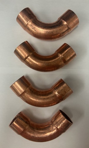 1-1/2" Long Turn 90 Degrees Elbow COPPER PIPE FITTING type M 4 pieces