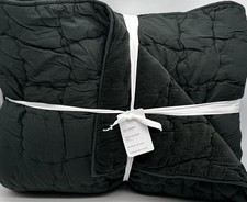 Pottery Barn Cozy Cloud Handcrafted FULL / QUEEN Quilt  Hunter Green