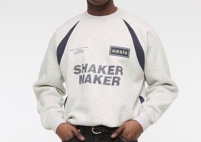 Abercrombie And Fitch Oasis Graphic Crew Sweatshirt Pullover Light Heather Gray &