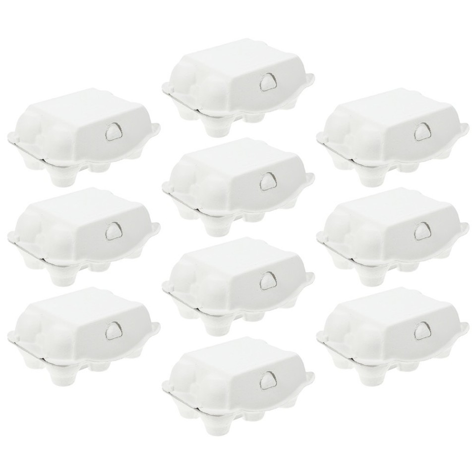 Paper Cheken 10pcs Paper Egg Cartons 6-compartment Chicken Eggs Tray Family Egg ...