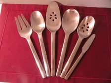 6 Piece Serving Hostess Set Oneida Vectra Solid Slotted Spoon Fork Casserole +