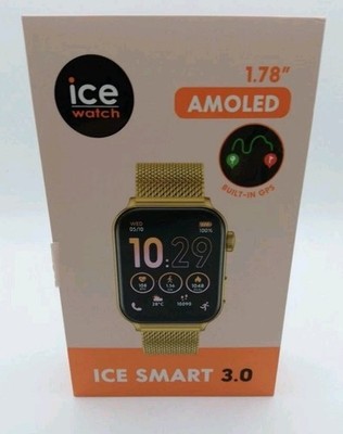 ICE-WATCH   Ice smart 3.0, Rechteckige Connected Watch, Gold, Metallarmband...