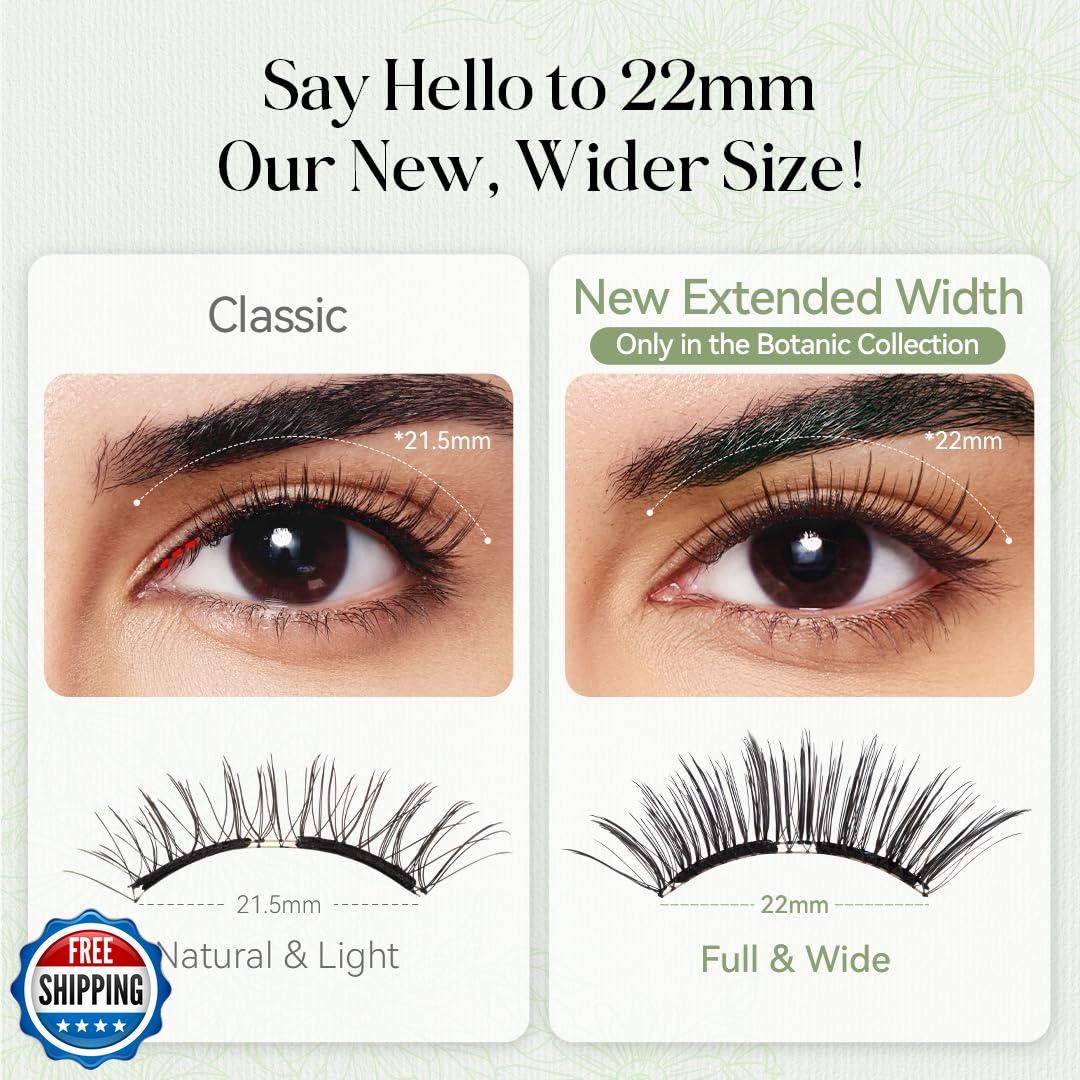 WOSADO Soft Magnetic Eyelashes Kit with Applicator, [Daisy] 22mm Reusable Glu
