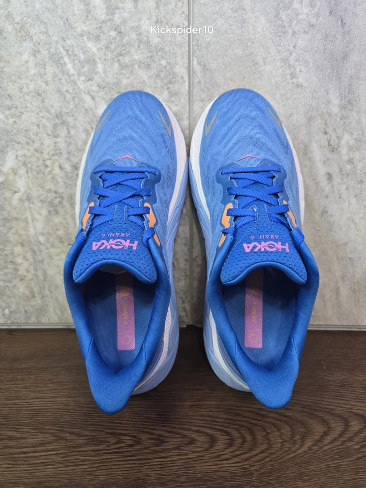 Zapatillas deportivas para correr Hoka One One Arahi 6 para mujer talla 8,5 azul rosa  Foto 4 de 4