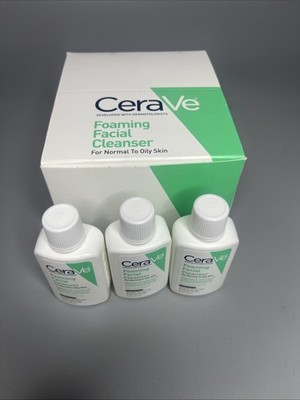 (BOX of 15) CeraVe Foaming Facial Cleanser Normal-Oily Skin Travel Size .5 fl oz