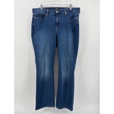 NYDJ Barbara Bootcut Jeans Women's Size 14 Blue Denim Lift Tuck Technology