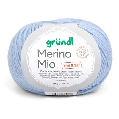 GRÜNDL WOLLE MERINO MIO 50 G HELLBLAU 100G/10,78 EUR NEU