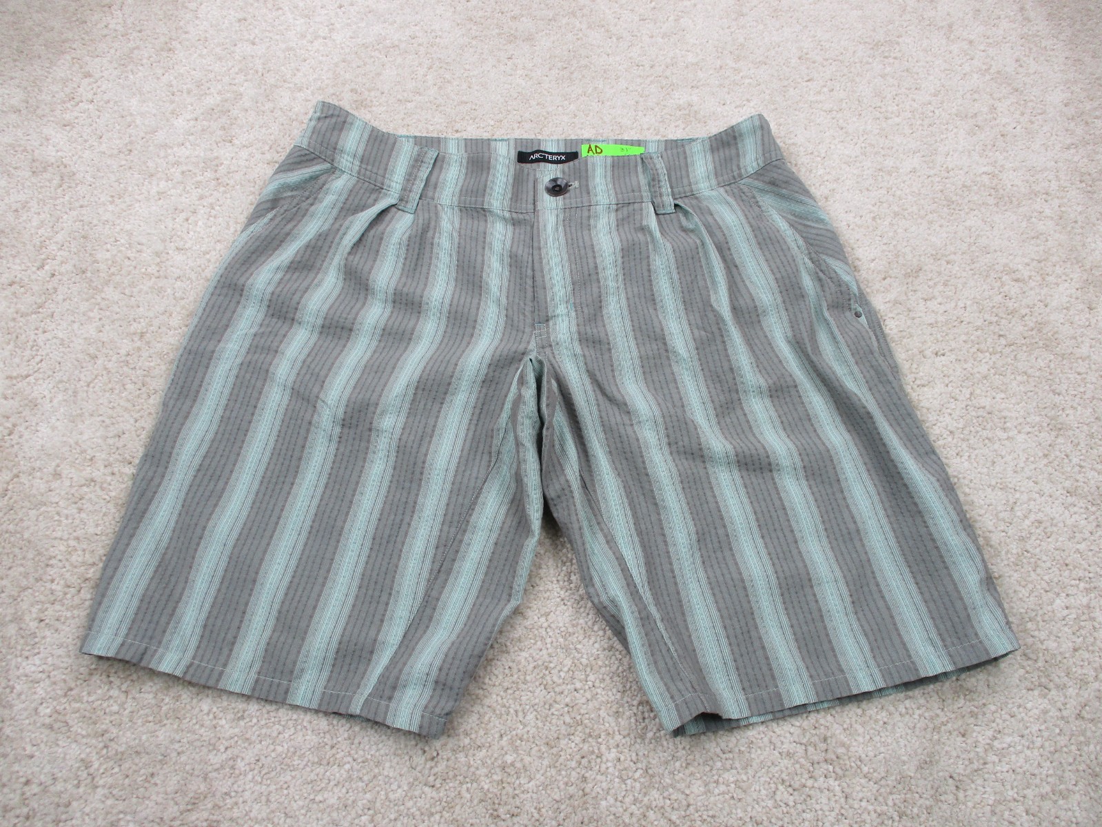 ARC'TERYX Arcteryx pantaloncino donna 6 blu grigio a righe outdoor escursionismo chino 31x11