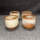 Set of 4 Vintage Frankoma Plainsman Coffee Mugs 4C Desert Brown Pottery