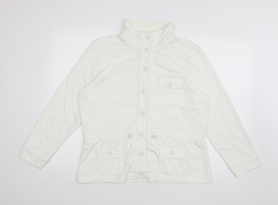 Weiße Damenjacke UK Größe M Bm Collection