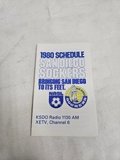 ES25 San Diego Sockers 1980 NASL Soccer Pocket Schedule - Dow Stereo